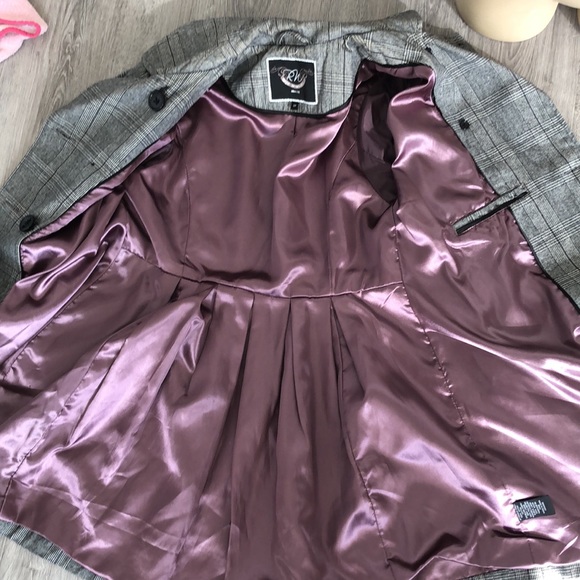 EUC RW&Co Black and Gray Cotton Plaid Coat Size S - Picture 14 of 14